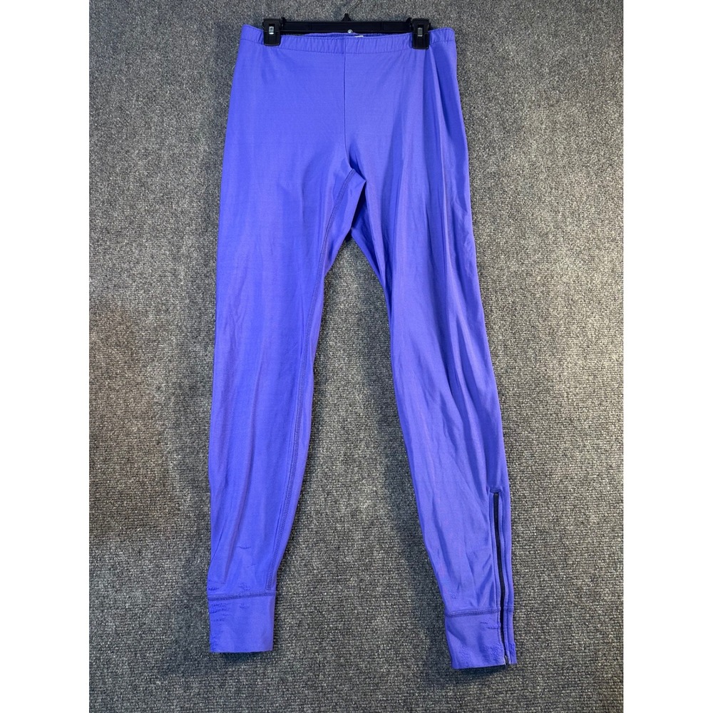 Vintage Patagonia Purple Athletic Leggings Ankle Zip Made in USA Womens Large‎